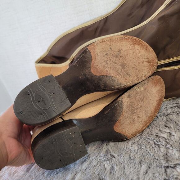 Rios of Mercedes Nubuck Cowgirl Western Boots Womens 7B Tan Vintage 0360 3228 - Picture 8 of 11